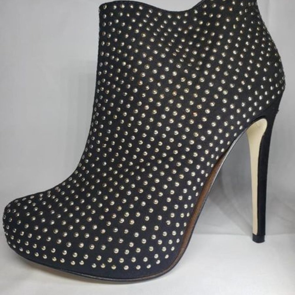 Studded Black Booties SZ 7